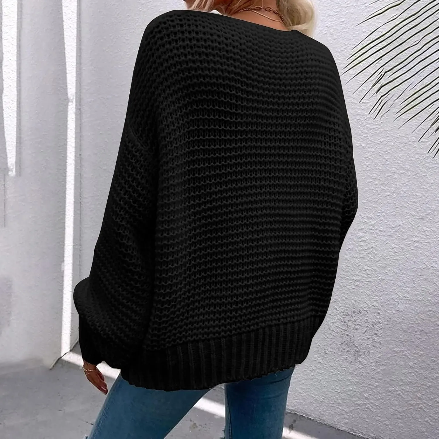 Womens Chunky Cardigan Sweater Oversized Lightweight Open Front Cardigan Casual Baggy Cable Knit Sweaters Fall Coats