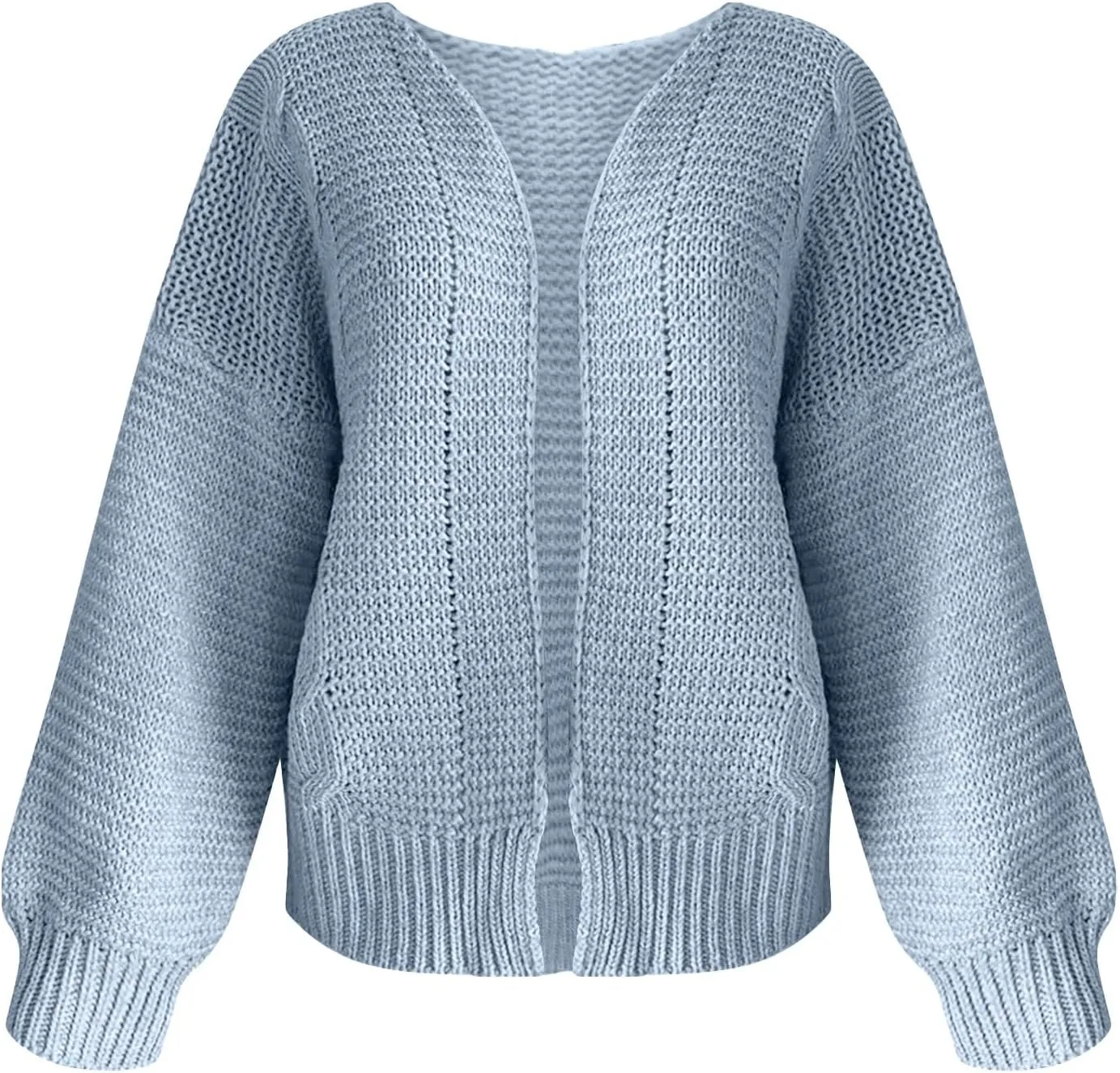 Womens Chunky Cardigan Sweater Oversized Lightweight Open Front Cardigan Casual Baggy Cable Knit Sweaters Fall Coats