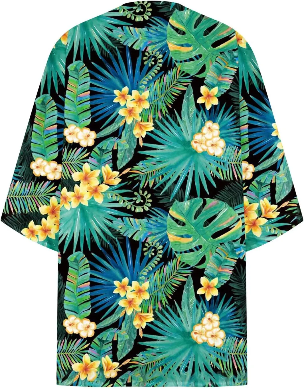 Women's Floral Print Puff Sleeve Kimono Cardigan Loose Cover Ups Casual Tops 2025 Trendy Lightweight Resort Wear