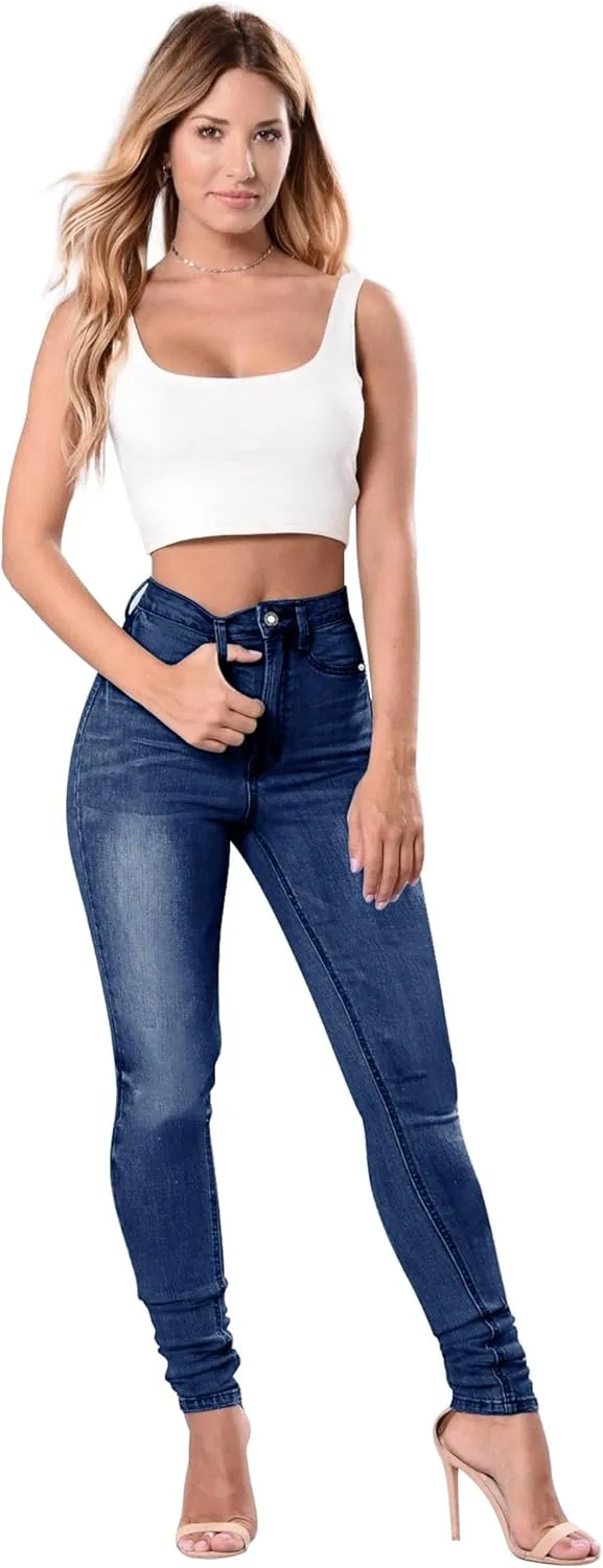 Women's High Waisted Jeans for Women Distressed Stretch Jeans for Women Ripped Butt Lift Jeans Denim Pants