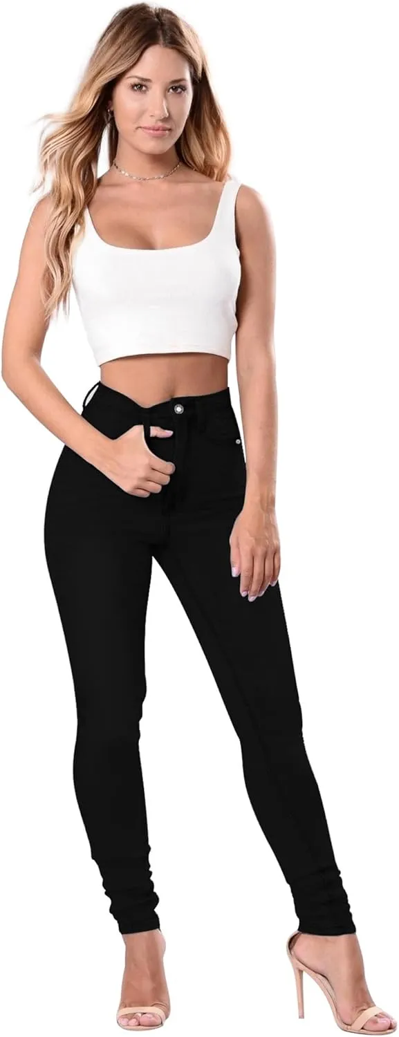 Women's High Waisted Jeans for Women Distressed Stretch Jeans for Women Ripped Butt Lift Jeans Denim Pants
