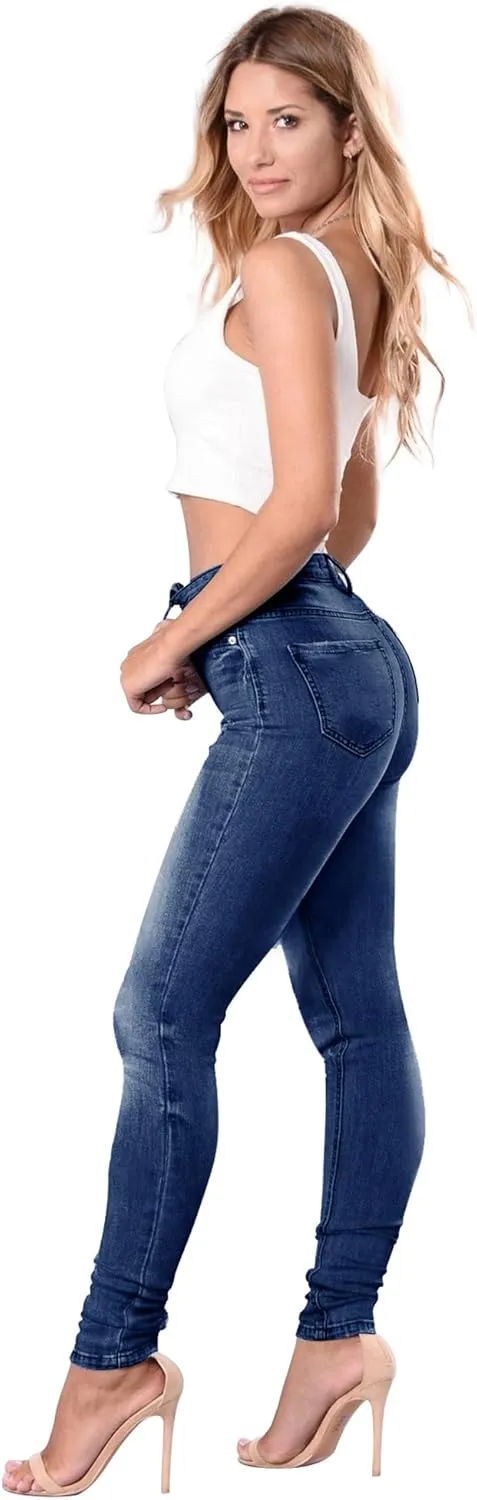 Women's High Waisted Jeans for Women Distressed Stretch Jeans for Women Ripped Butt Lift Jeans Denim Pants