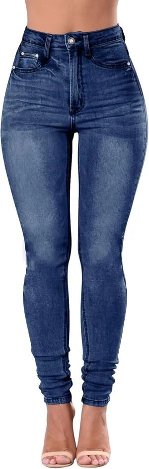 Women's High Waisted Jeans for Women Distressed Stretch Jeans for Women Ripped Butt Lift Jeans Denim Pants