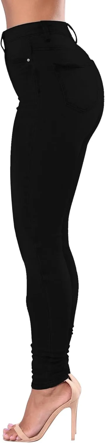 Women's High Waisted Jeans for Women Distressed Stretch Jeans for Women Ripped Butt Lift Jeans Denim Pants