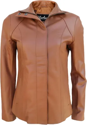 Womens Leather Jacket - Lambskin Leather Jacket Women - Casual Fashion Zip Up Stylish Jackets For Women