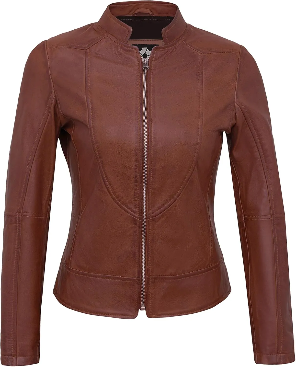 Womens Leather Jackets - Real Lambskin Stylish Motorcycle Leather Coat Women
