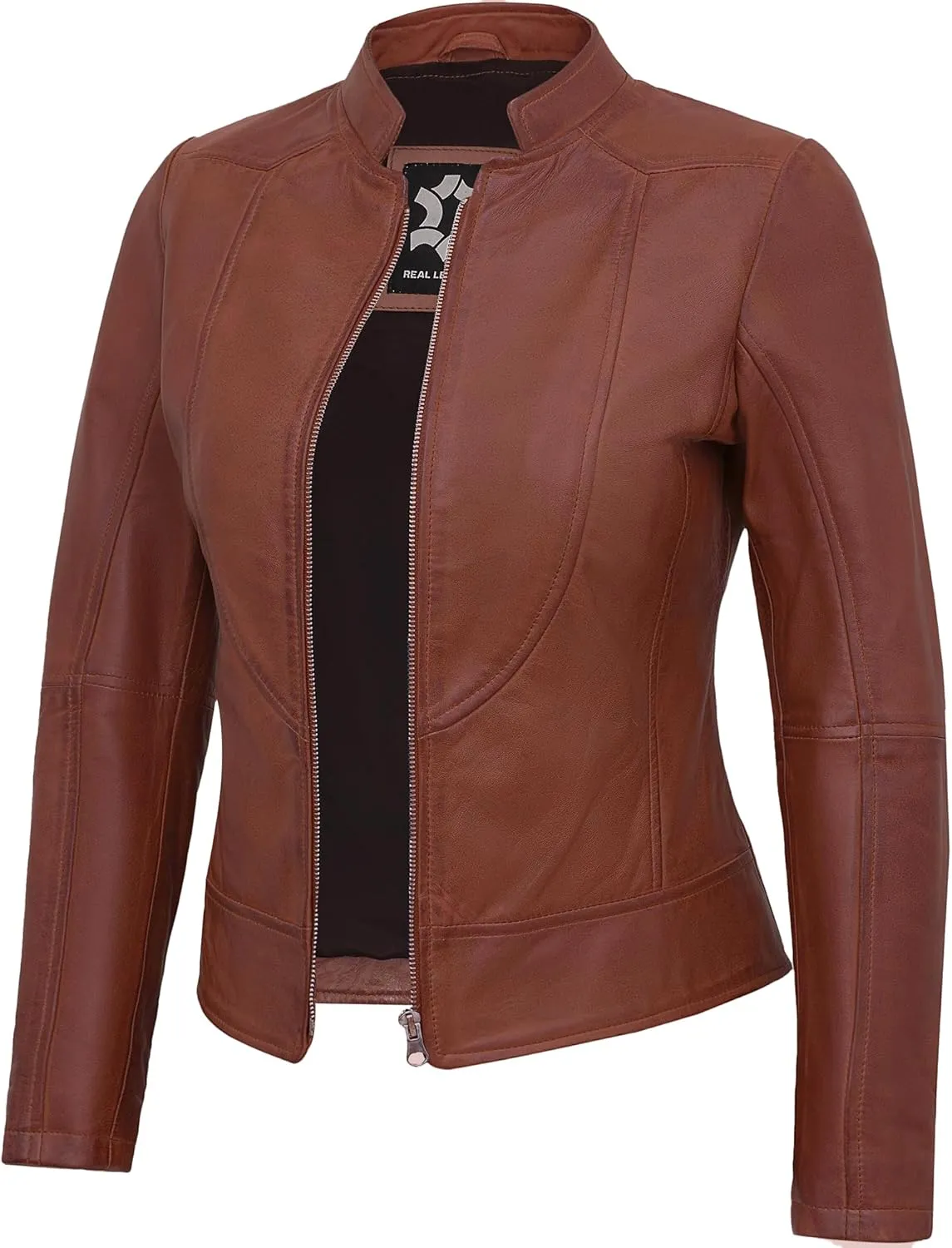 Womens Leather Jackets - Real Lambskin Stylish Motorcycle Leather Coat Women