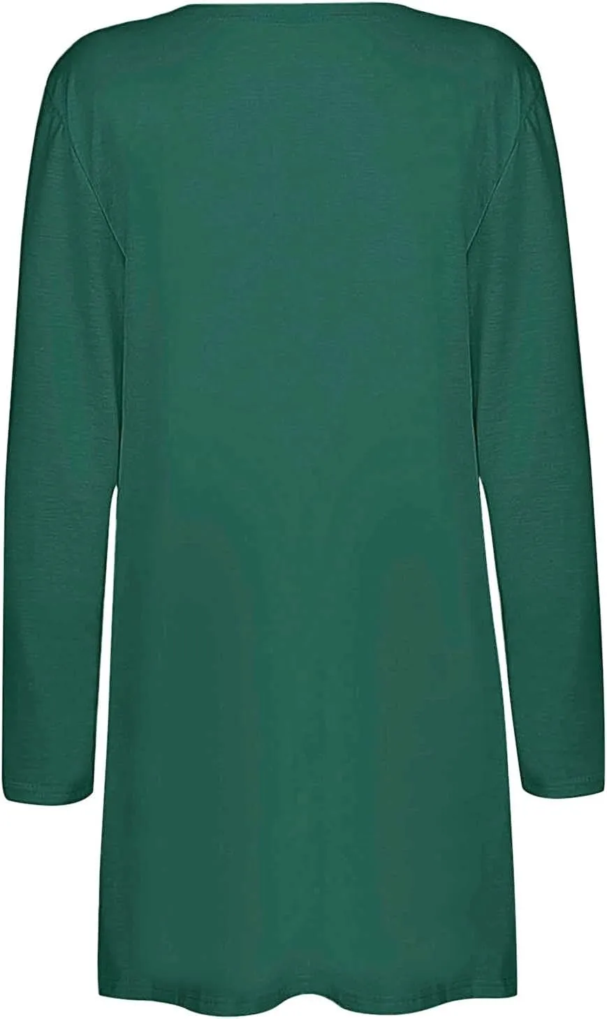 Women's Long Cardigans 2023 Plus Size Open Front Long Sleeve Loose Lightweight Cardigans Outerwear Coat with Pockets