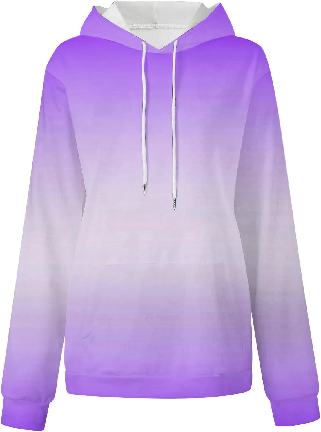 Womens Neon Print Oversized Hoodies 2024 Fall Fashion Drastring Long Sleeve Pullover Sweatshirt with Pocket
