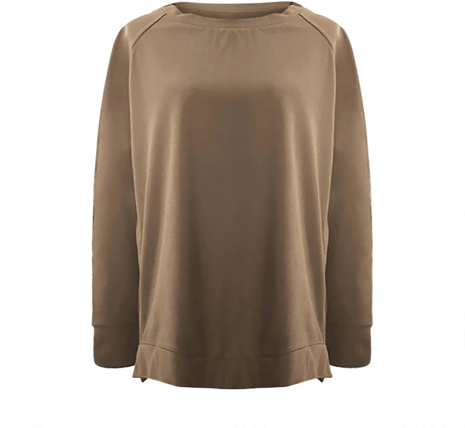 Womens Oversized Sweatshirt Crewneck Long Sleeve Tunic Pollover Side Zipper Hoodie Sweater 2024 Fall Clothes
