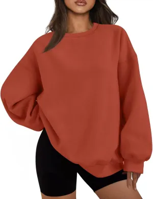 Womens Oversized Sweatshirts Crew Neck Pullover Sweatshirts Casual Comfy Fall Fashion Outfits Clothes 2024