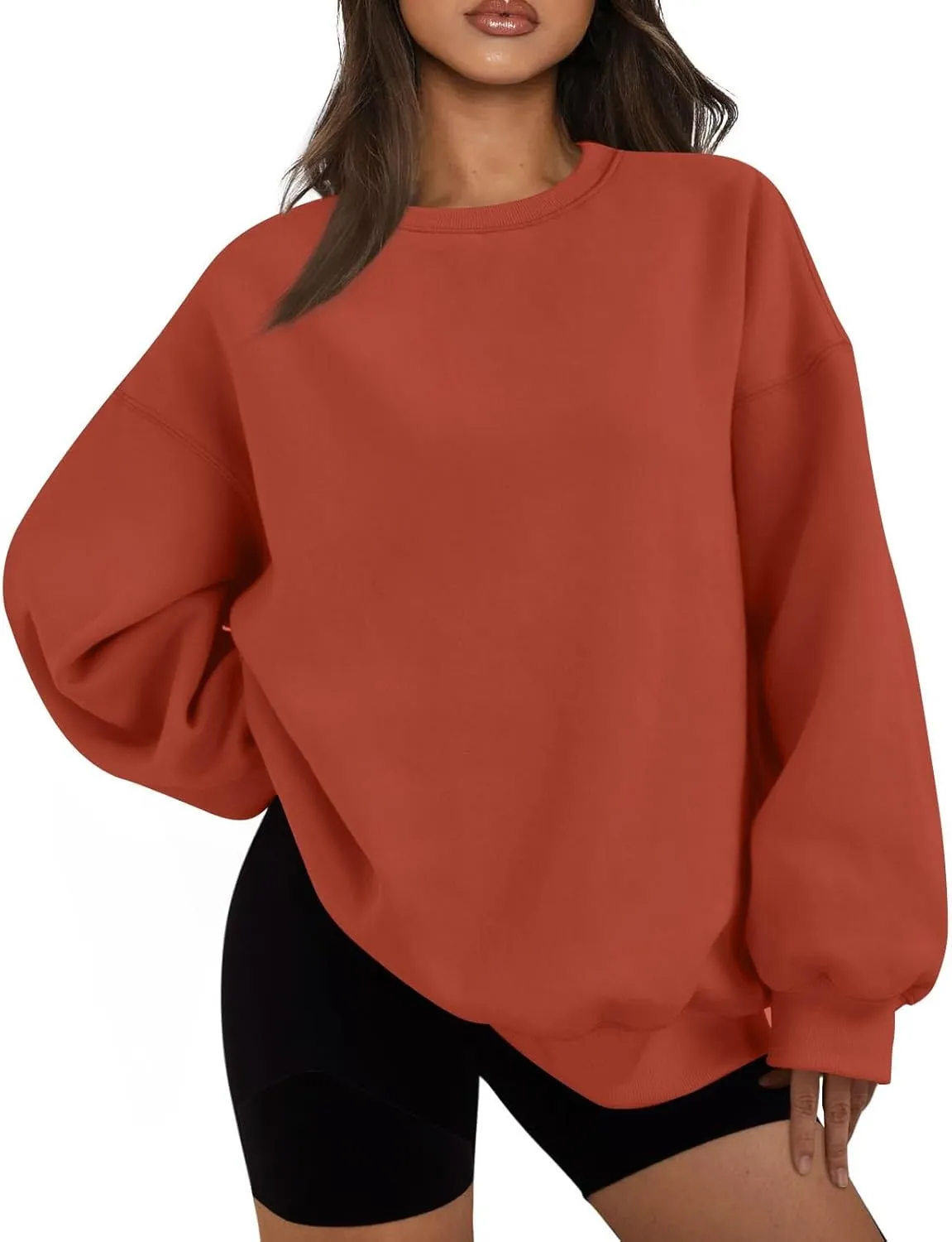 Womens Oversized Sweatshirts Crew Neck Pullover Sweatshirts Casual Comfy Fall Fashion Outfits Clothes 2024