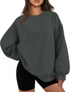 Womens Oversized Sweatshirts Crew Neck Pullover Sweatshirts Casual Comfy Fall Fashion Outfits Clothes 2024