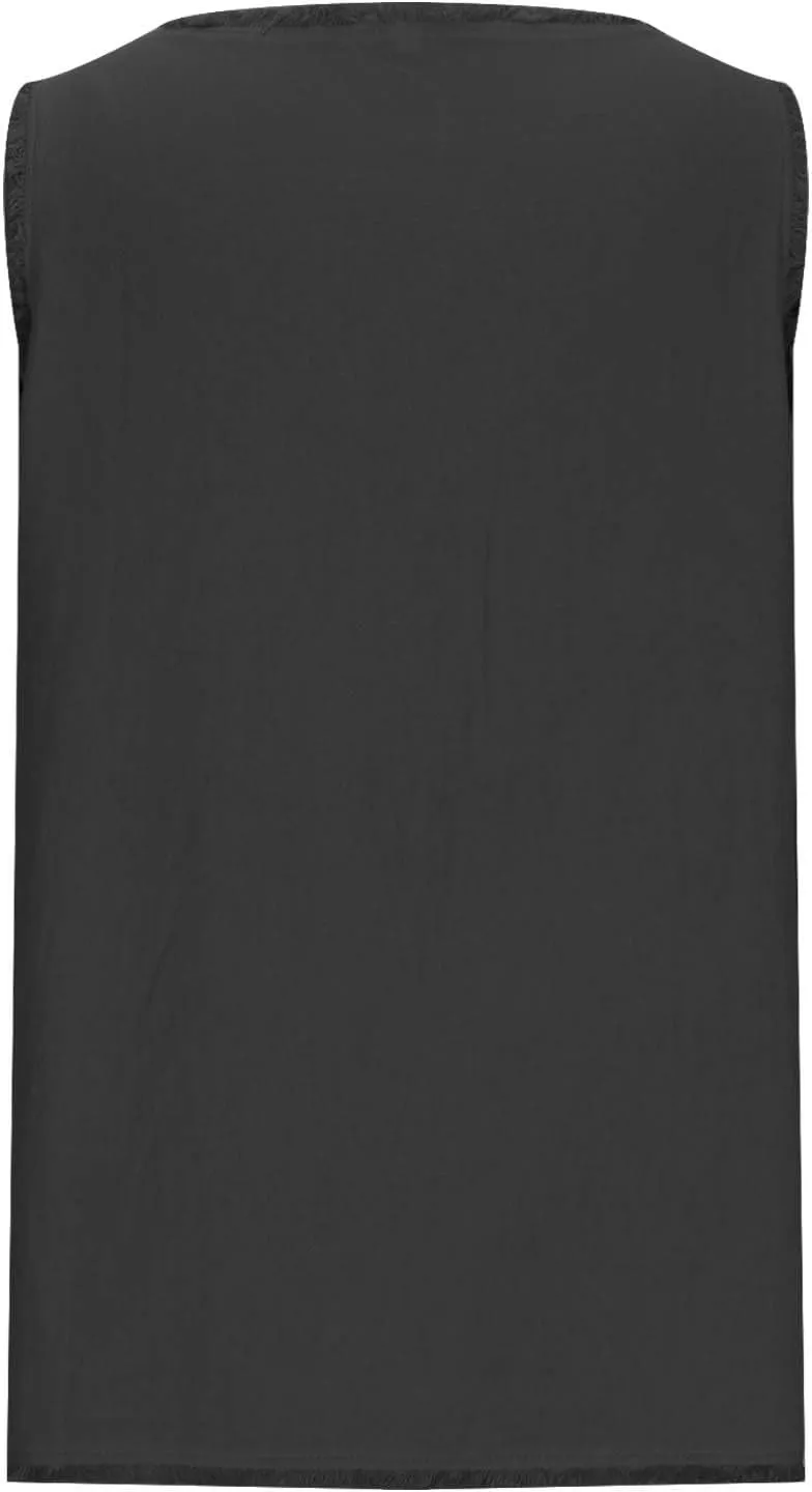 Womens Sleeveless V Neck Cotton Linen Tank Tops 2025 Summer Tank Shirts Solid Color Raw Edge Hem Camisoles Tees