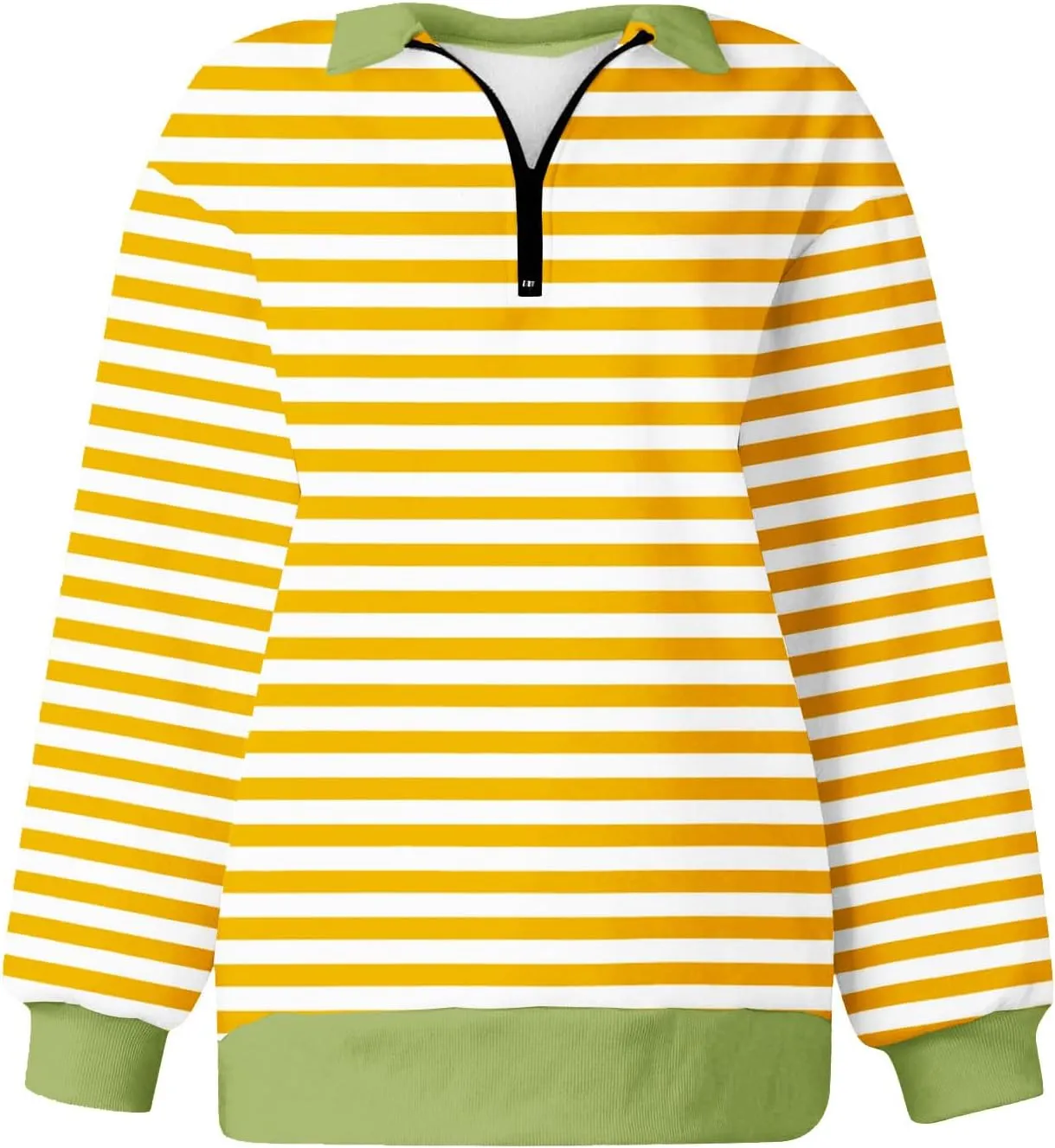 Women's Striped Oversized Hoodies,2024 Casual Cowl Neck Long Sleeve Fleece Sweatshirts,Pullover Tunic Cute Winter