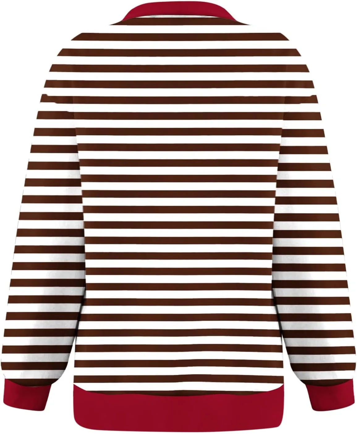 Women's Striped Oversized Hoodies,2024 Casual Cowl Neck Long Sleeve Fleece Sweatshirts,Pullover Tunic Cute Winter