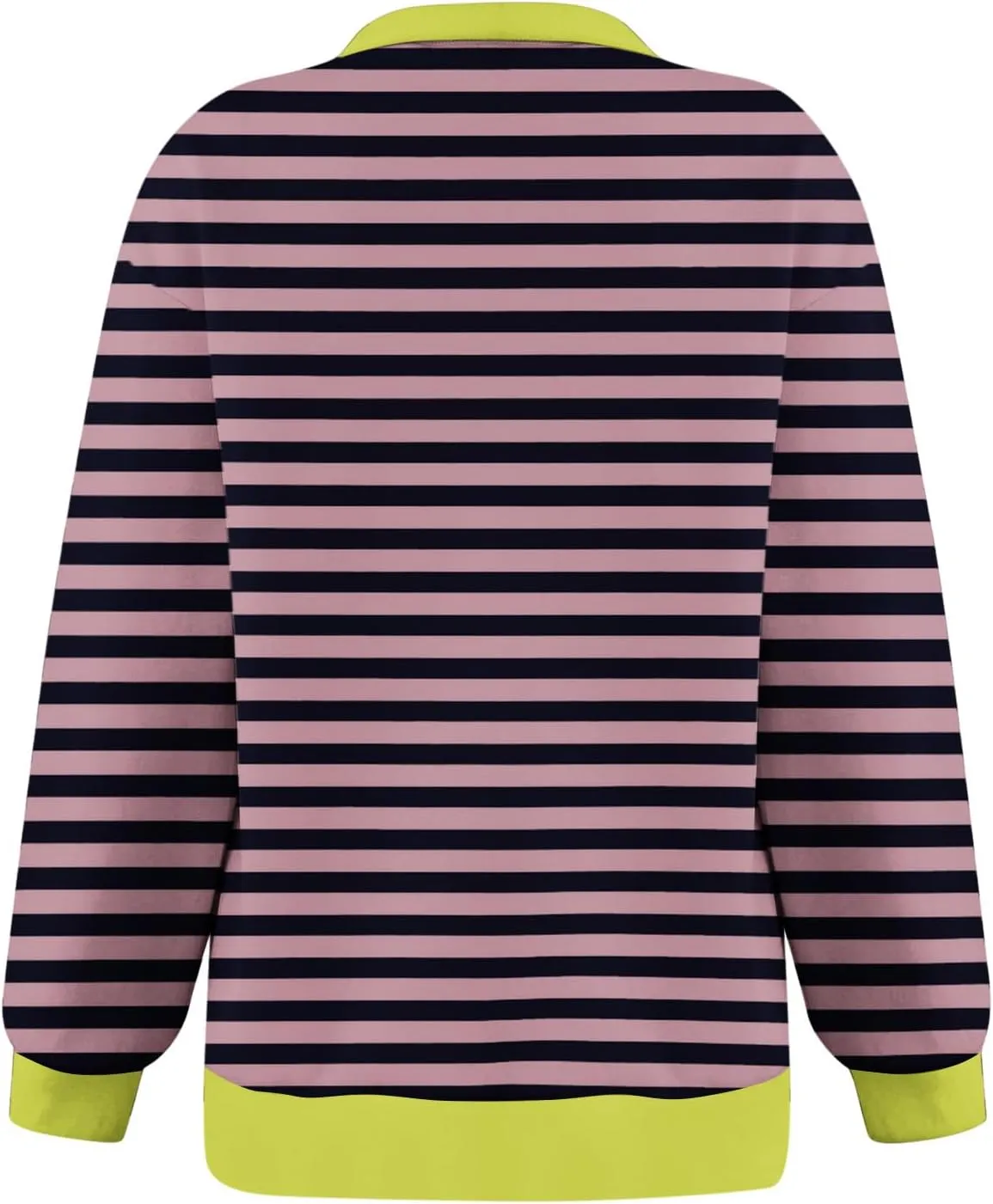 Women's Striped Oversized Hoodies,2024 Casual Cowl Neck Long Sleeve Fleece Sweatshirts,Pullover Tunic Cute Winter
