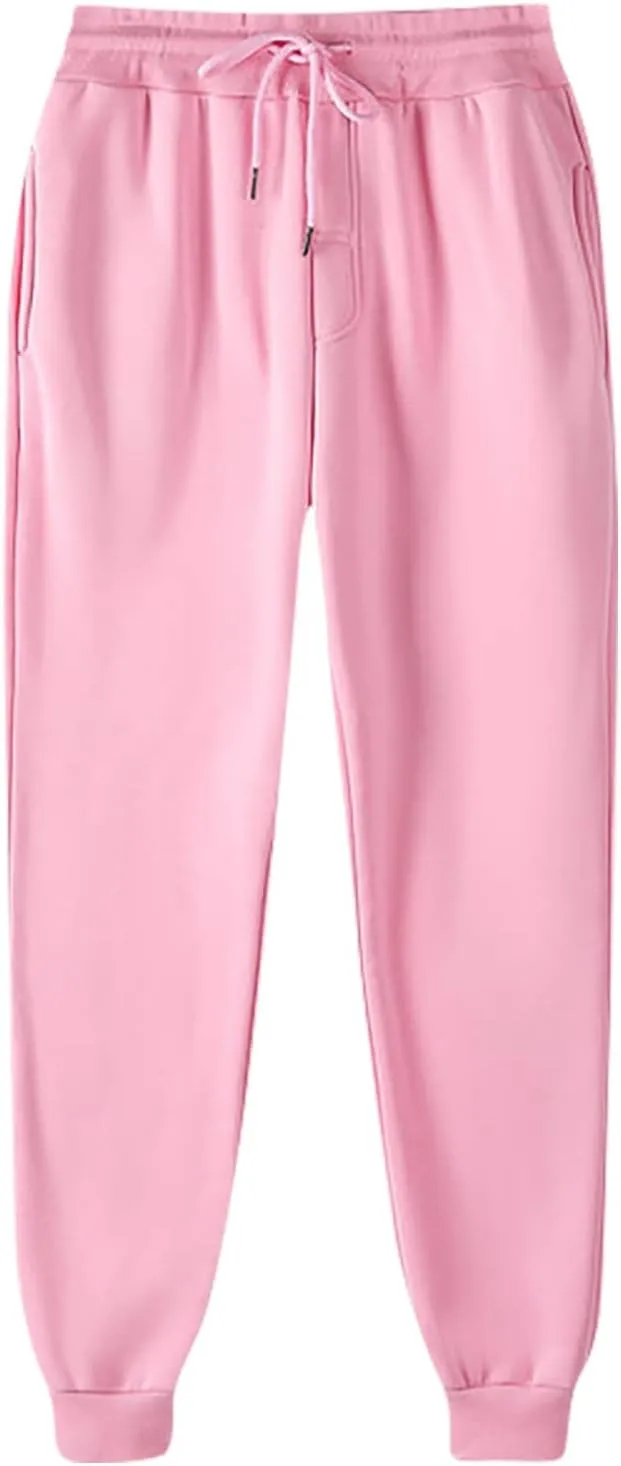 Womens Sweatpants Baggy High Waisted Fall Pants Cinch Bottom Joggers with Pockets Y2k Cotton Athletic Trousers