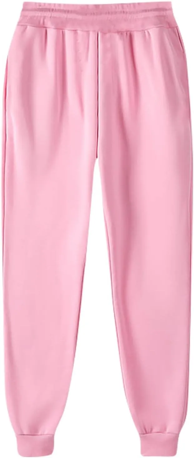 Womens Sweatpants Baggy High Waisted Fall Pants Cinch Bottom Joggers with Pockets Y2k Cotton Athletic Trousers
