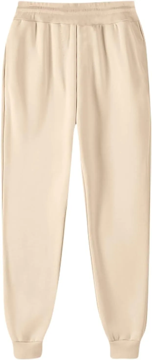 Womens Sweatpants Baggy High Waisted Fall Pants Cinch Bottom Joggers with Pockets Y2k Cotton Athletic Trousers