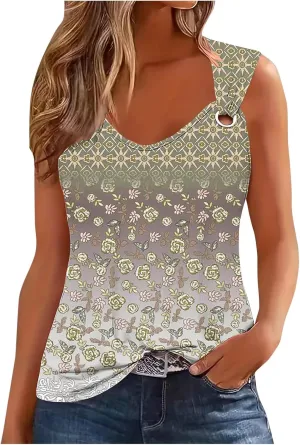 Womens Tank Tops 2025 Dressy Casual Sleeveless T Shirts Loose Comfy Camisole Trendy Cute Blouses Ladies Summer Top