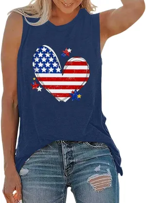 Womens Tank Tops Summer T Shirts Sleeveless Casual Loose Tunic Blouses
