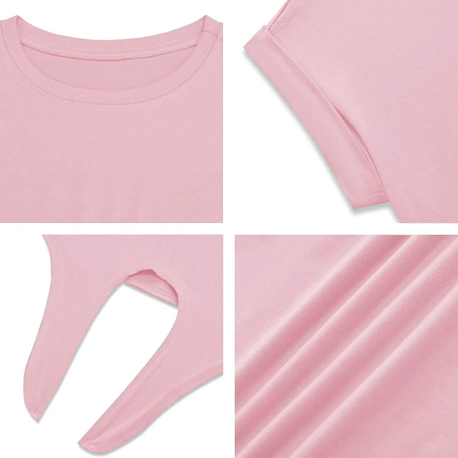 Womens Tie Knot Front Cropped T-Shirt Summer Casual Crew Neck Rolled Short Sleeve Crop Tops Tees