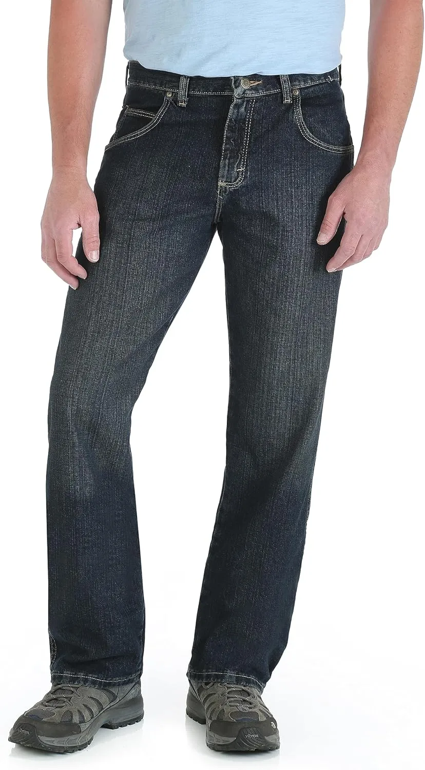 Wrangler Men's Rugged Wear Relaxed Straight Fit Jeans