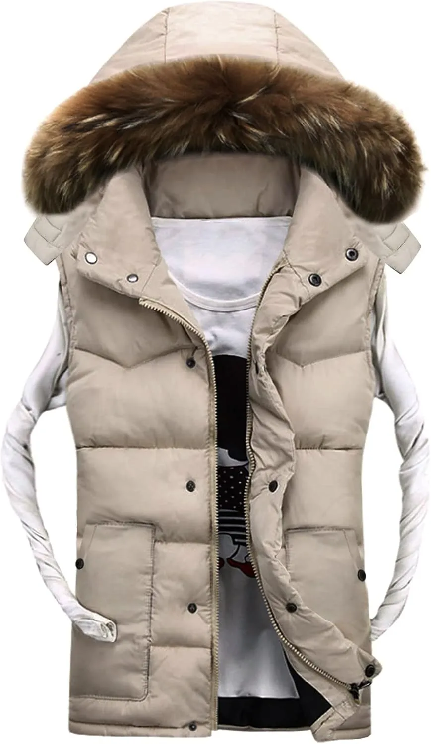 Ymosrh Coats for Men Men's Autumn Winter Zipper Fashion Color Waistcoat Vest Top Coat Mens Coats and Jackets Stylish