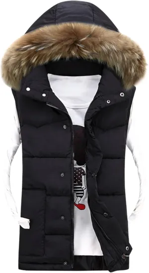 Ymosrh Coats for Men Men's Autumn Winter Zipper Fashion Color Waistcoat Vest Top Coat Mens Coats and Jackets Stylish