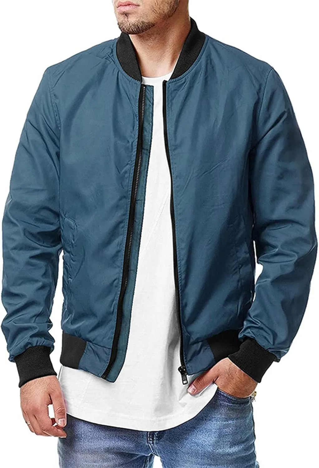 Ymosrh Mens Coats and Jackets Stylish Jacket Spring Fall Causal Softshell Windbreaker Coat Outerwear Coats for Men
