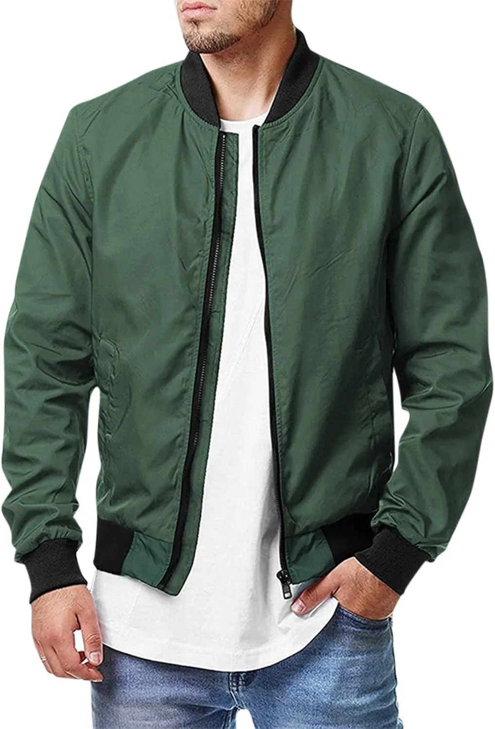 Ymosrh Mens Coats and Jackets Stylish Jacket Spring Fall Causal Softshell Windbreaker Coat Outerwear Coats for Men
