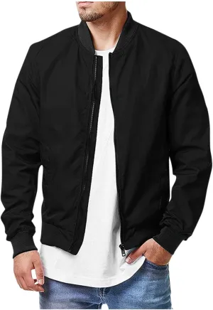 Ymosrh Mens Coats and Jackets Stylish Jacket Spring Fall Causal Softshell Windbreaker Coat Outerwear Coats for Men