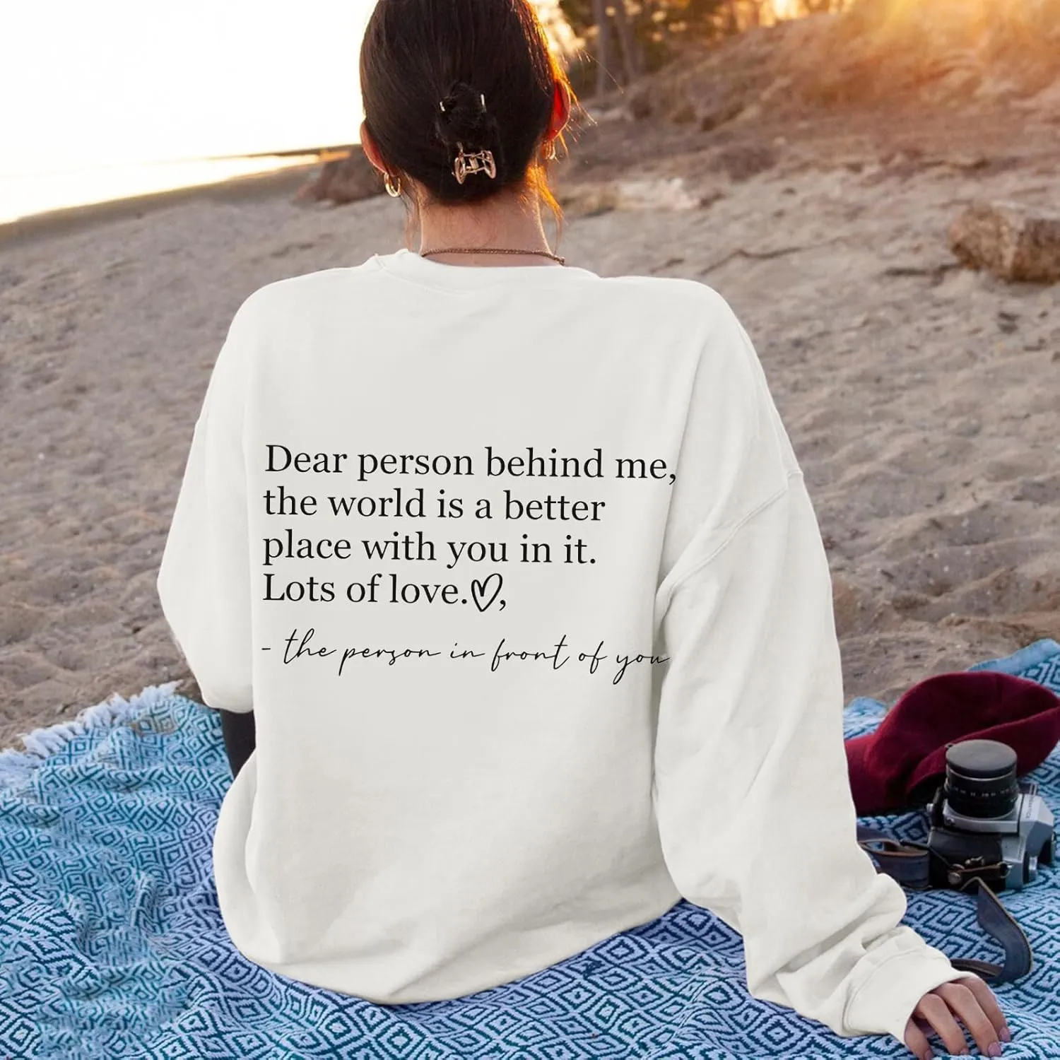 You Are Enough Sweatshirts for Women Dear Person Behind Me Hoodie Mental Health Inspirational Shirts Pullover Tops