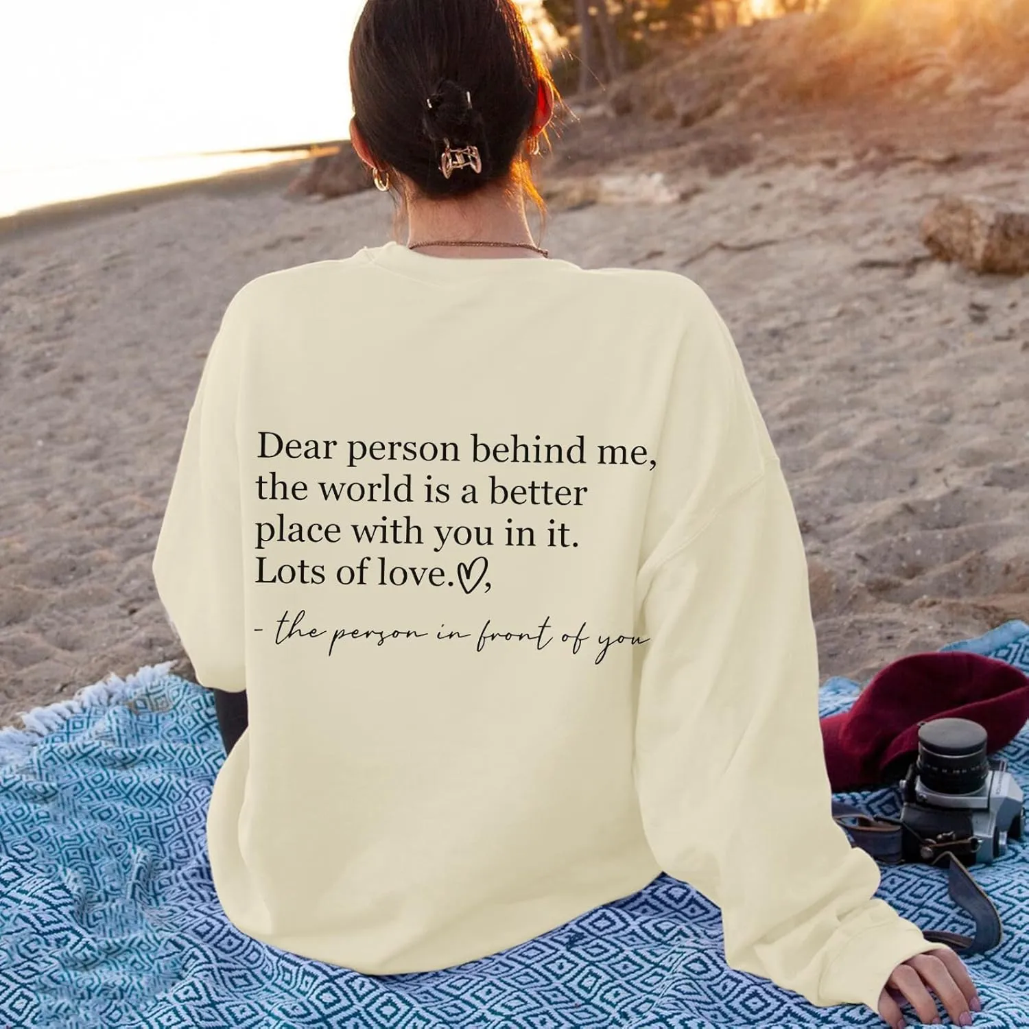 You Are Enough Sweatshirts for Women Dear Person Behind Me Hoodie Mental Health Inspirational Shirts Pullover Tops