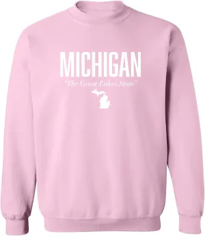 zerogravitee Michigan The Great Lakes State Crewneck Sweatshirt