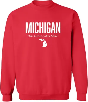 zerogravitee Michigan The Great Lakes State Crewneck Sweatshirt