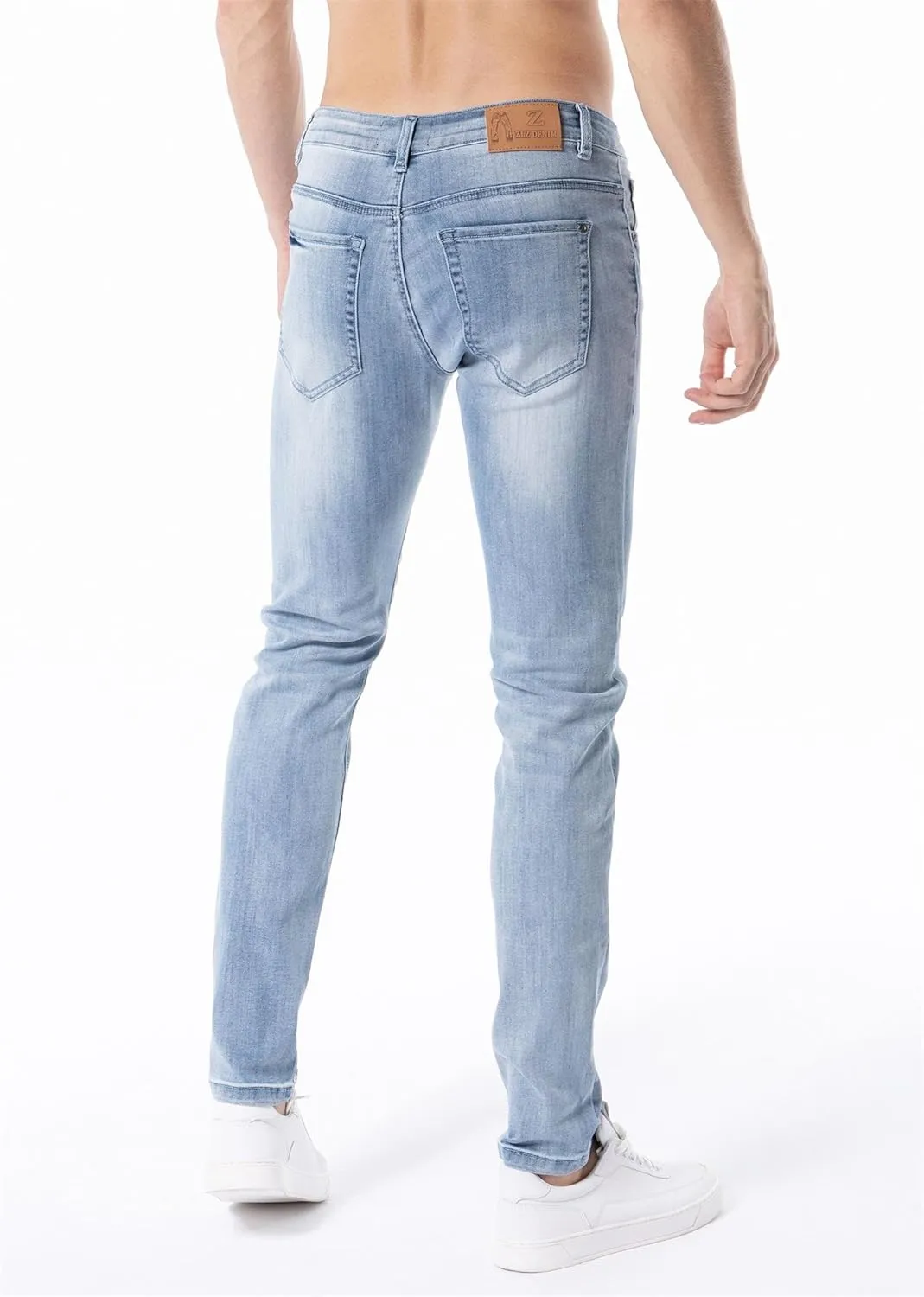 ZLZ Jeans Pants Slim Fit, Younger-Looking Fashionable Colorful Comfy Stretch Jeans Pants for Men, Skinny Jeans Stretch Fit 