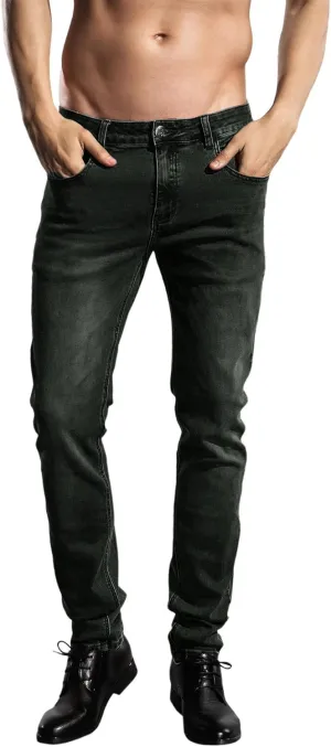 ZLZ Jeans Pants Slim Fit, Younger-Looking Fashionable Colorful Comfy Stretch Jeans Pants for Men, Skinny Jeans Stretch Fit 