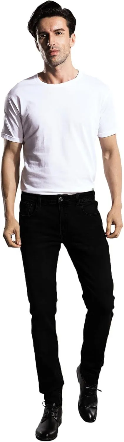 ZLZ Jeans Pants Slim Fit, Younger-Looking Fashionable Colorful Comfy Stretch Jeans Pants for Men, Skinny Jeans Stretch Fit 