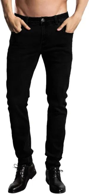 ZLZ Jeans Pants Slim Fit, Younger-Looking Fashionable Colorful Comfy Stretch Jeans Pants for Men, Skinny Jeans Stretch Fit 